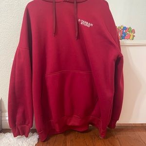 Red streetwear hoodie